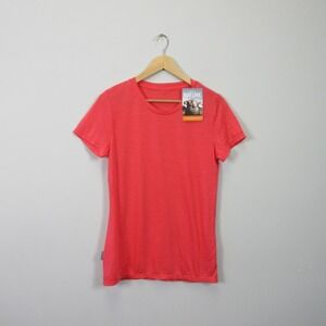Icebreaker Merino Wool Tech Lite Short Sleeve Tee Shirt Women S Orange Hike 110